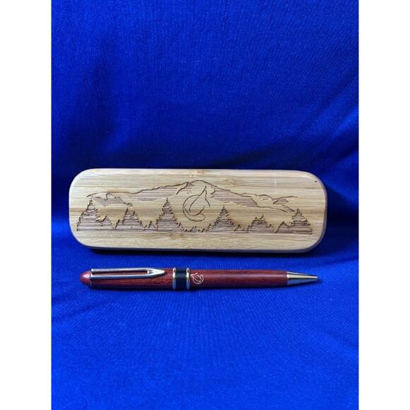 Laser Etch Wood Box and Cigar Ball Point Pen Set - Picture 4 of 4